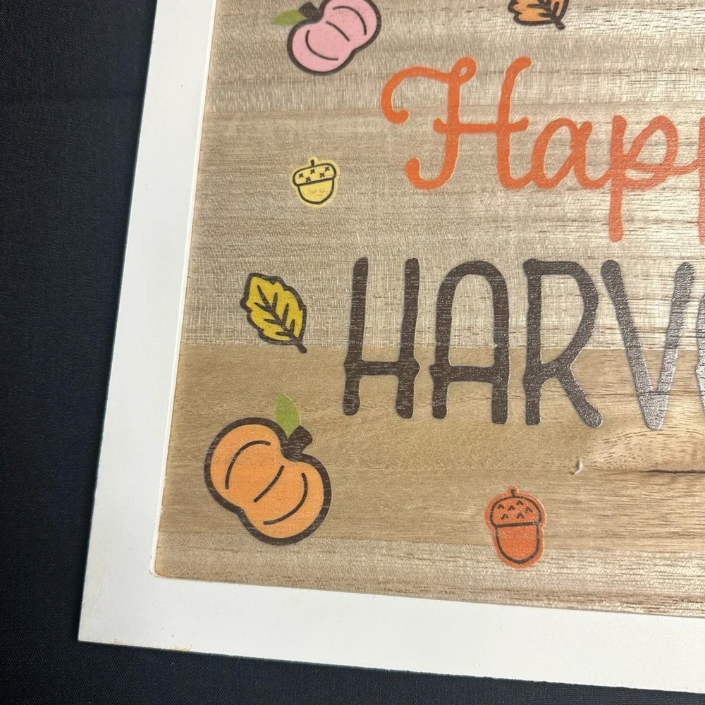 💥 $5 if Bundled Happy Harvest Sign with Silver Sparkle Edges SPRITZ Target NWT